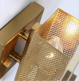 Elegant Ice Crystal Glass Wall Sconce Brass Finish Modern Indoor Light Fixture