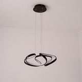 Elegant Interwoven Wave Design LED Gold Pendant Light Modern Metal Chandelier Ceiling Fixture