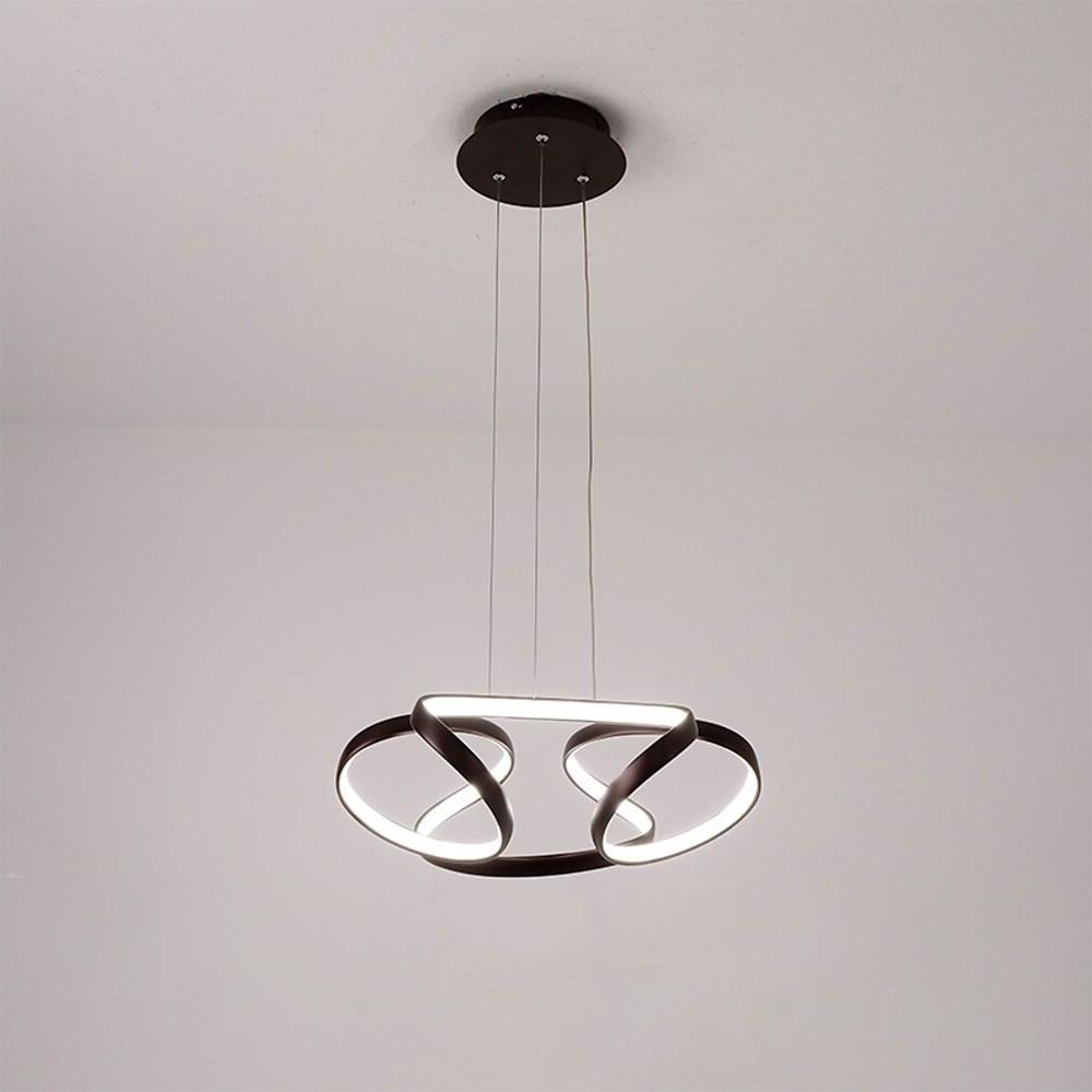Elegant Interwoven Wave Design LED Gold Pendant Light Modern Metal Chandelier Ceiling Fixture