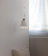 Elegant Mesh Tassel Glass Pendant Light Modern Brass Ceiling Hanging Fixture