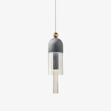 Elegant Metal Tassel Pendant Light with Integrated LED and Clear Glass Shade for Modern Interiors