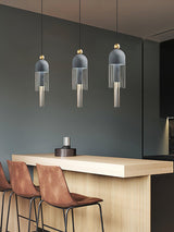 Elegant Metal Tassel Pendant Light with Integrated LED and Clear Glass Shade for Modern Interiors