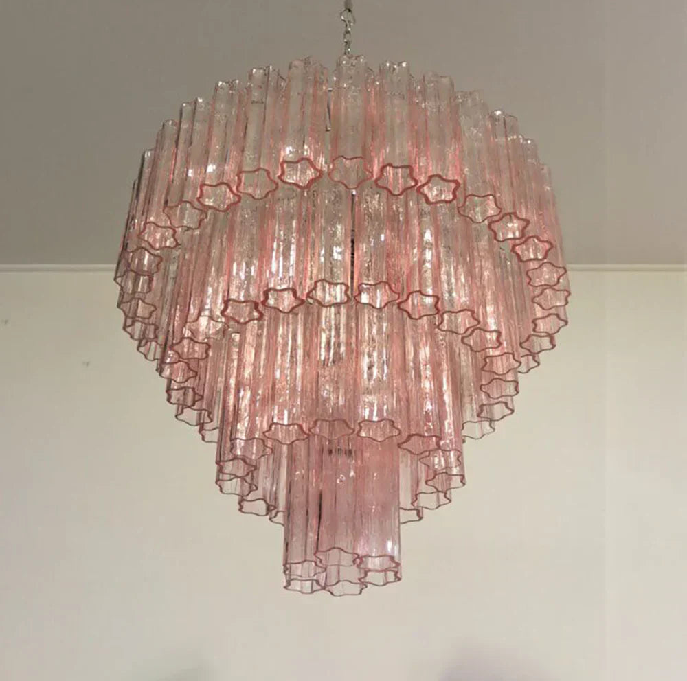 elegant-mid-century-modern-pink-glass-tube-chandelier-for-luxury-living-room-and-dining-areas