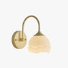Elegant Milk White Blossom Floral Wall Sconce Indoor Glass Flower Shade Wall Light