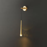 Elegant Modern Brass and Crystal Conical LED Wall Sconce for Indoor Spaces