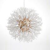 Elegant Modern Crystal Globe Chandelier Metal Firework Ceiling Light for Kitchen and Dining Room