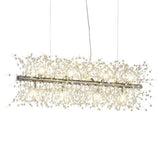 Elegant Modern Crystal LED Chandelier Chrome Finish 12 Light Luxury Pendant Ceiling Lamp