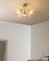 elegant-modern-flower-glass-petal-flush-mount-ceiling-light-in-polished-brass