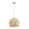 Elegant Mulberry Silk Moon Sphere Pendant Light Modern Indoor Hanging Lamp