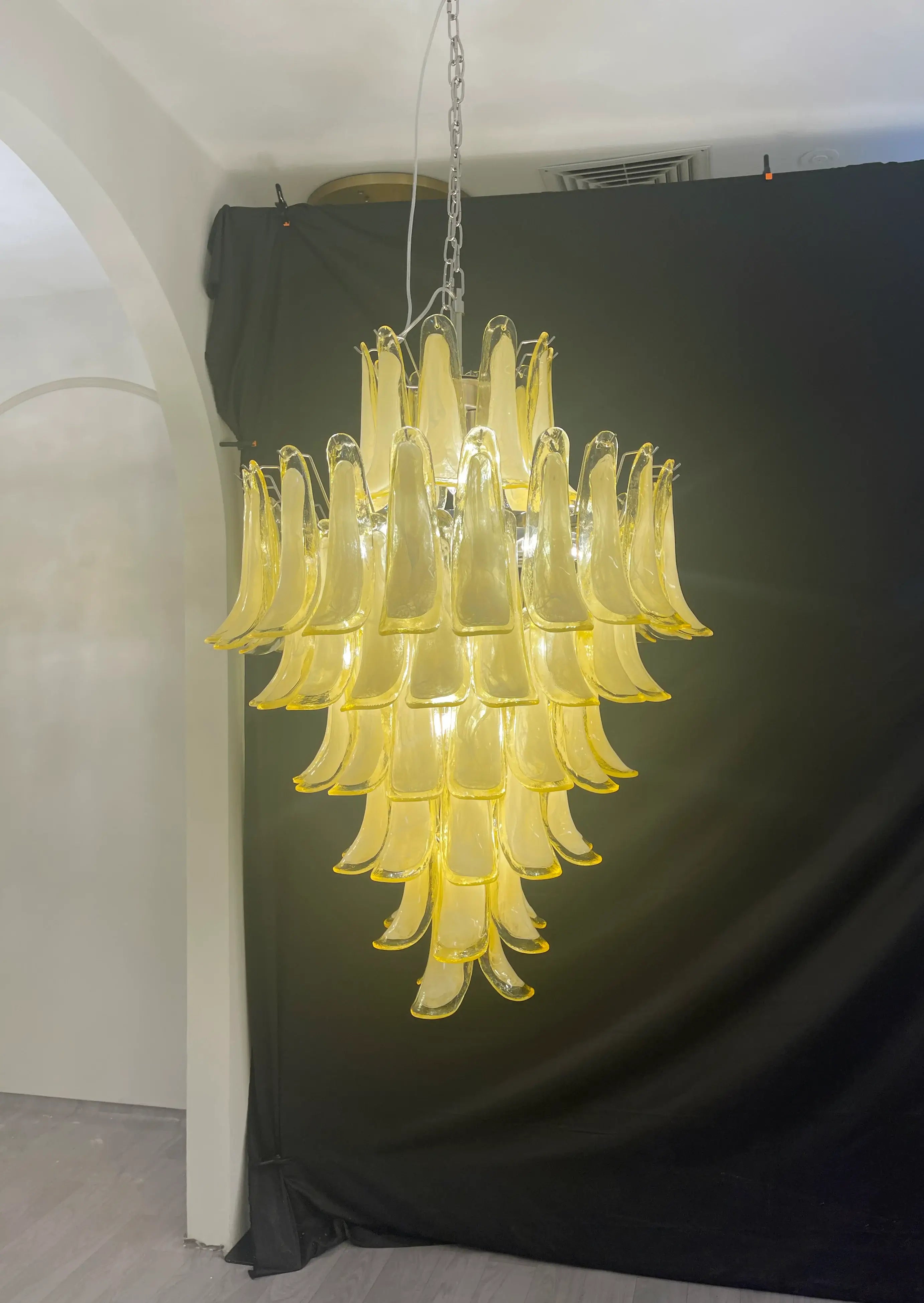elegant-murano-hand-blown-caramel-glass-petal-chandelier-for-luxury-living-rooms-and-foyers