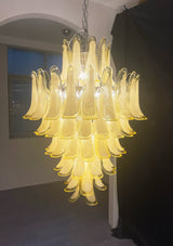 elegant-murano-hand-blown-caramel-glass-petal-chandelier-for-luxury-living-rooms-and-foyers