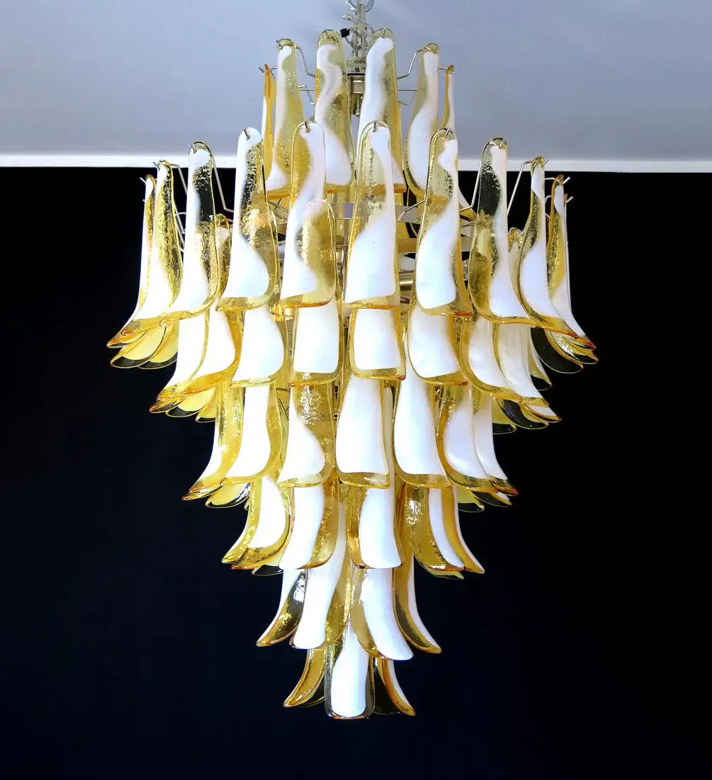 elegant-murano-hand-blown-caramel-glass-petal-chandelier-for-luxury-living-rooms-and-foyers