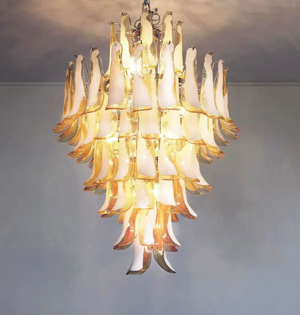 elegant-murano-hand-blown-caramel-glass-petal-chandelier-for-luxury-living-rooms-and-foyers