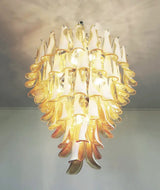 elegant-murano-hand-blown-caramel-glass-petal-chandelier-for-luxury-living-rooms-and-foyers