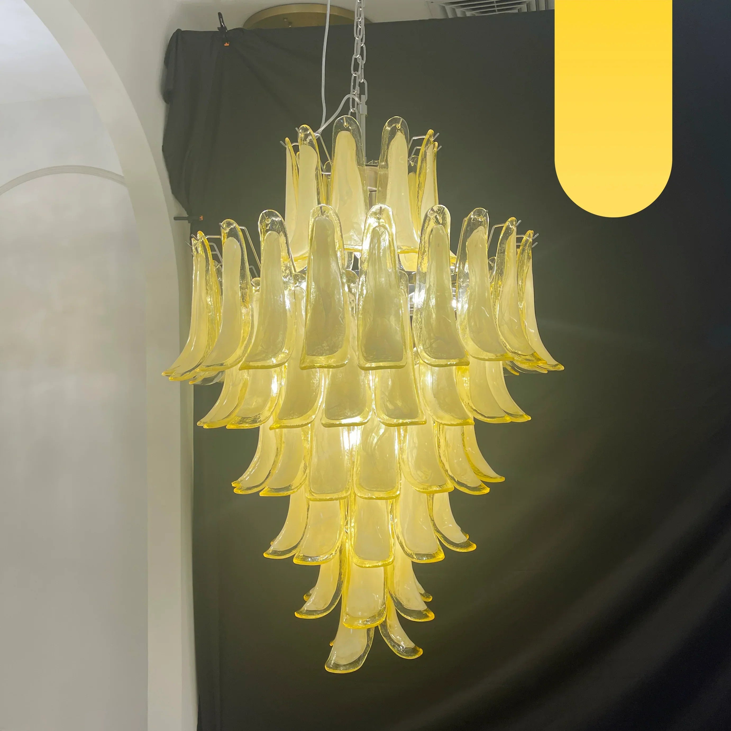 elegant-murano-hand-blown-caramel-glass-petal-chandelier-for-luxury-living-rooms-and-foyers