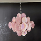elegant-murano-pink-glass-disk-chandelier-for-modern-dining-room-lighting