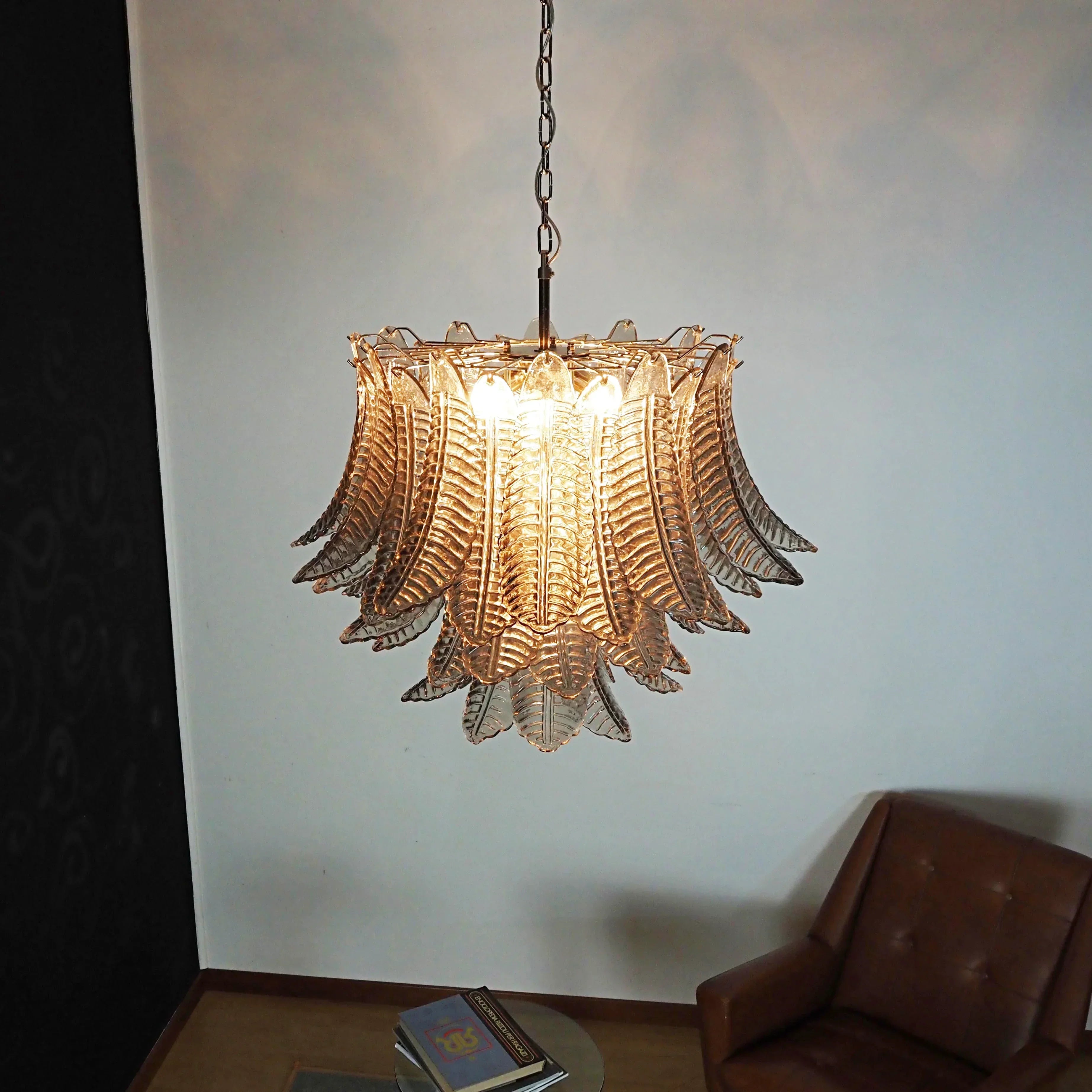 elegant-murano-style-smoked-glass-ferns-chandelier-for-luxury-living-room-decor