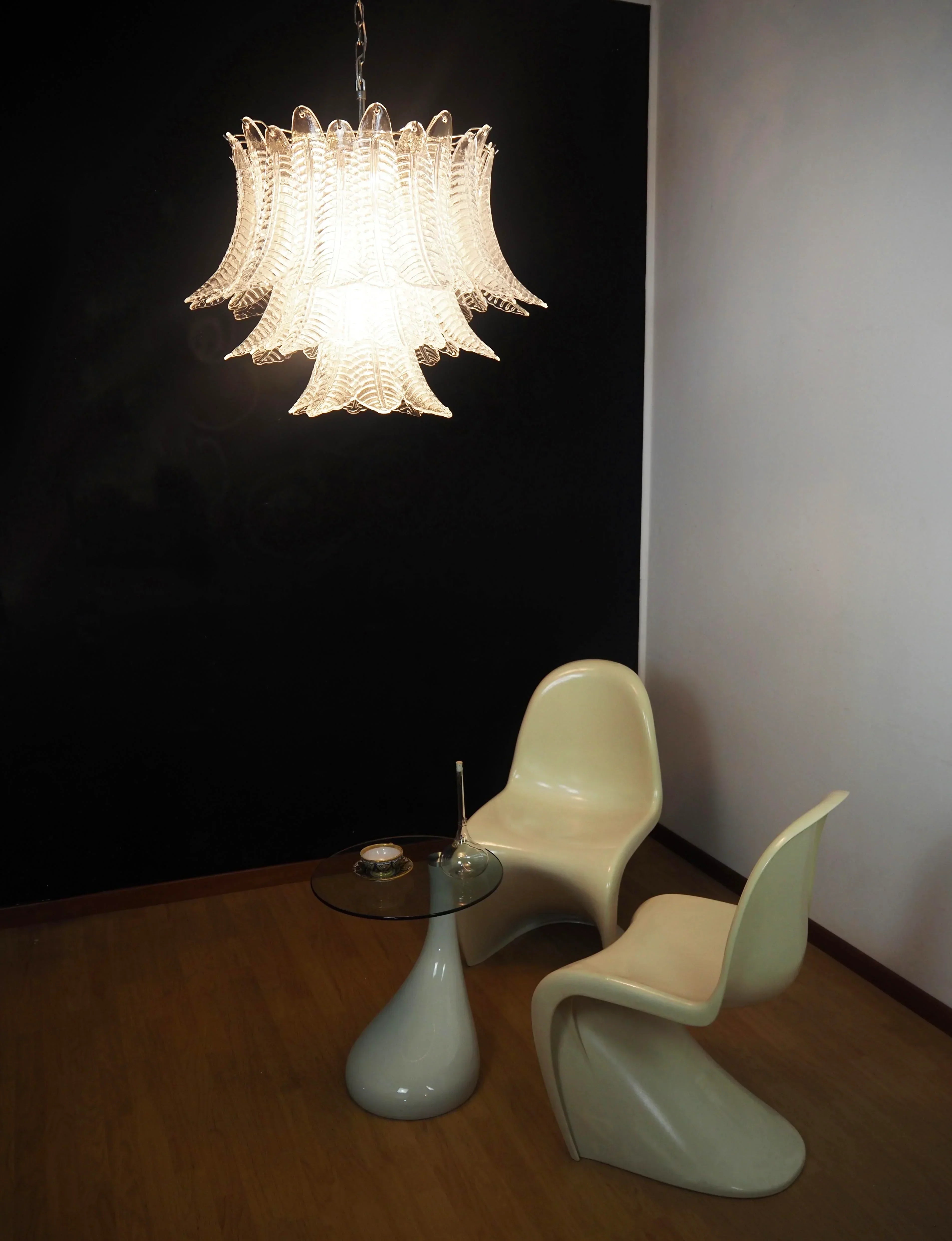 elegant-murano-style-transparent-fern-glass-chandelier-for-luxury-interior-lighting
