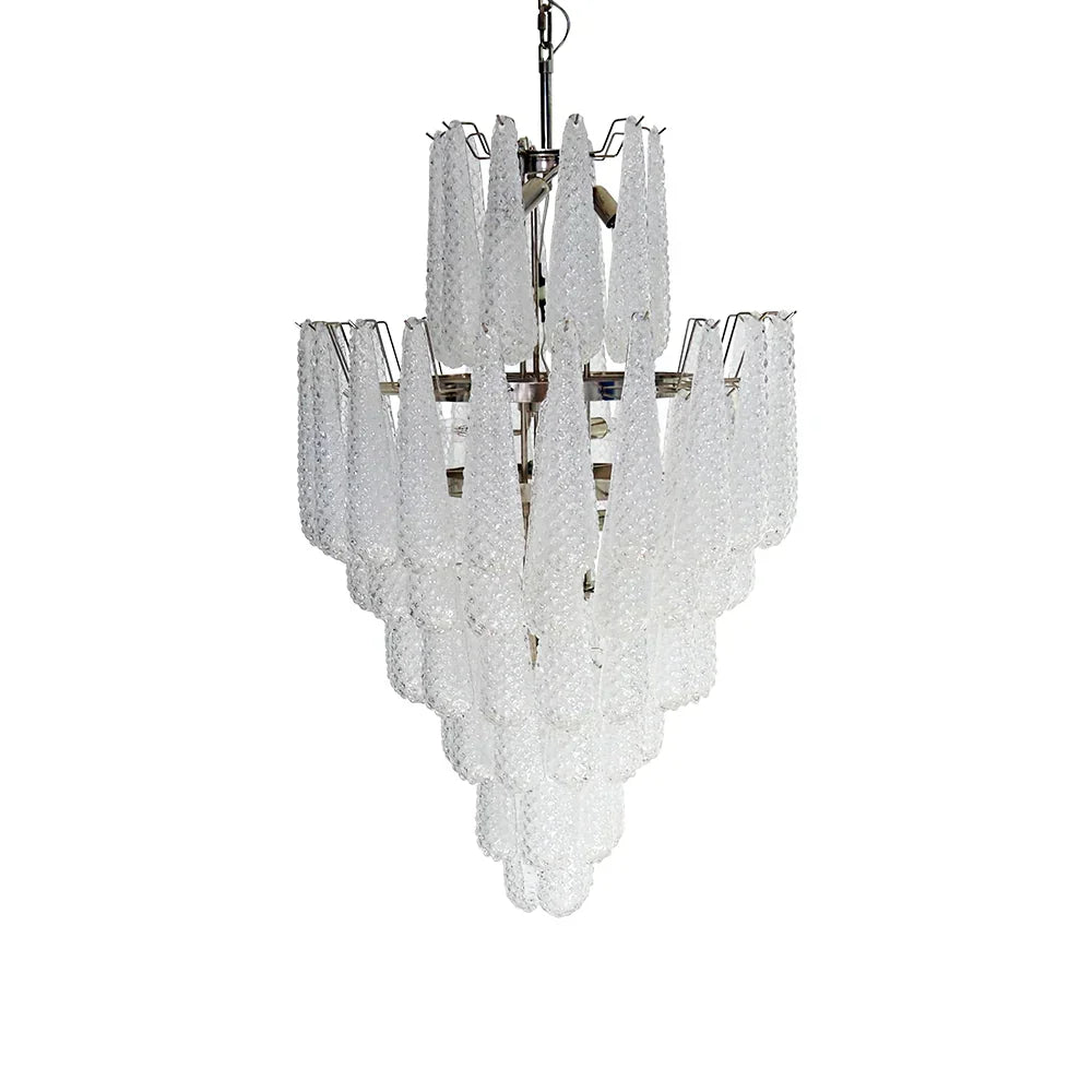 elegant-murano-style-transparent-glass-petal-chandelier-for-modern-living-room