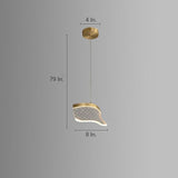 Elegant Nordic Gold Copper Acrylic Pendant Lamp with Irregular Geometric Shape