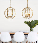 Elegant Ofelia Geometric Gold Circle Pendant Light for Contemporary Home Interiors