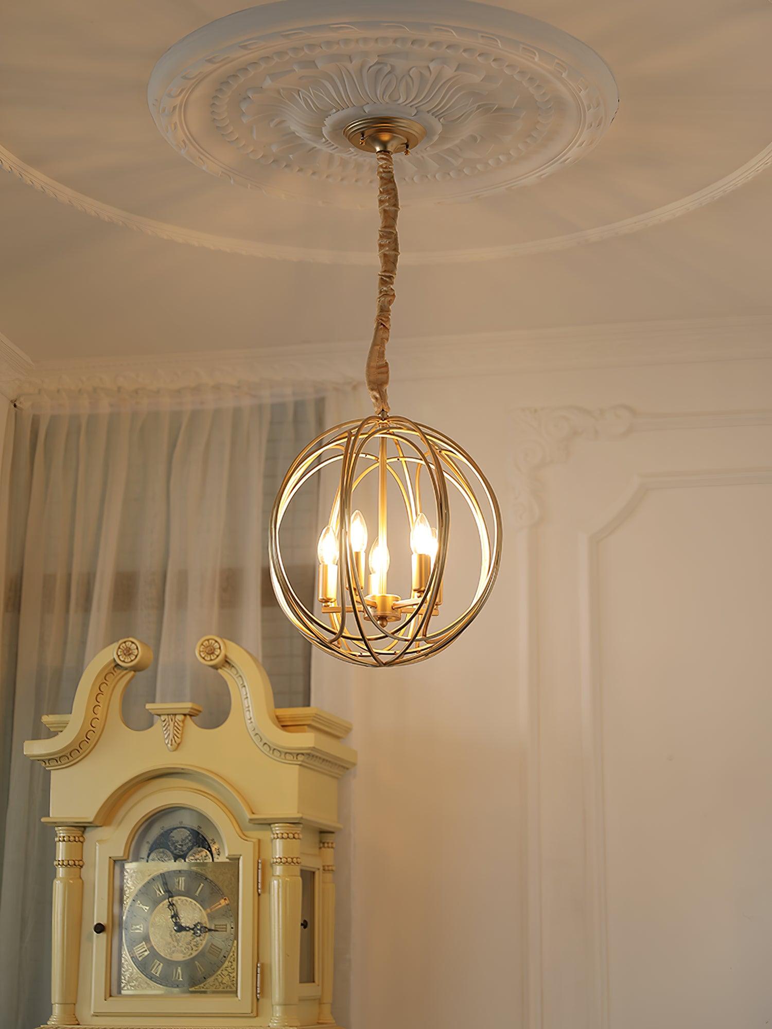 Elegant Ofelia Geometric Gold Circle Pendant Light for Contemporary Home Interiors
