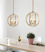 Elegant Ofelia Geometric Gold Circle Pendant Light for Contemporary Home Interiors