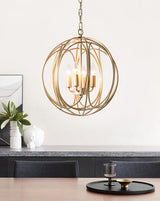 Elegant Ofelia Geometric Gold Circle Pendant Light for Contemporary Home Interiors