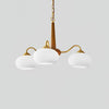 Elegant Persimmon Glass Chandelier Mid Century Modern Pendant Lighting
