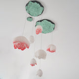 Elegant Pink and White Lotus Crown Floral Chandelier for Modern Living Spaces and Bedrooms