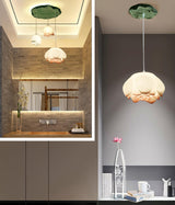 Elegant Pink and White Lotus Crown Floral Chandelier for Modern Living Spaces and Bedrooms