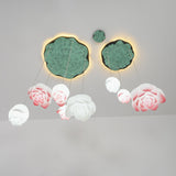 Elegant Pink and White Lotus Crown Floral Chandelier for Modern Living Spaces and Bedrooms