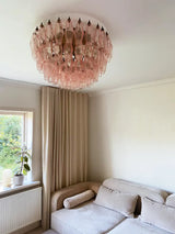 elegant-pink-murano-glass-poliedri-flush-mount-ceiling-light-for-living-room