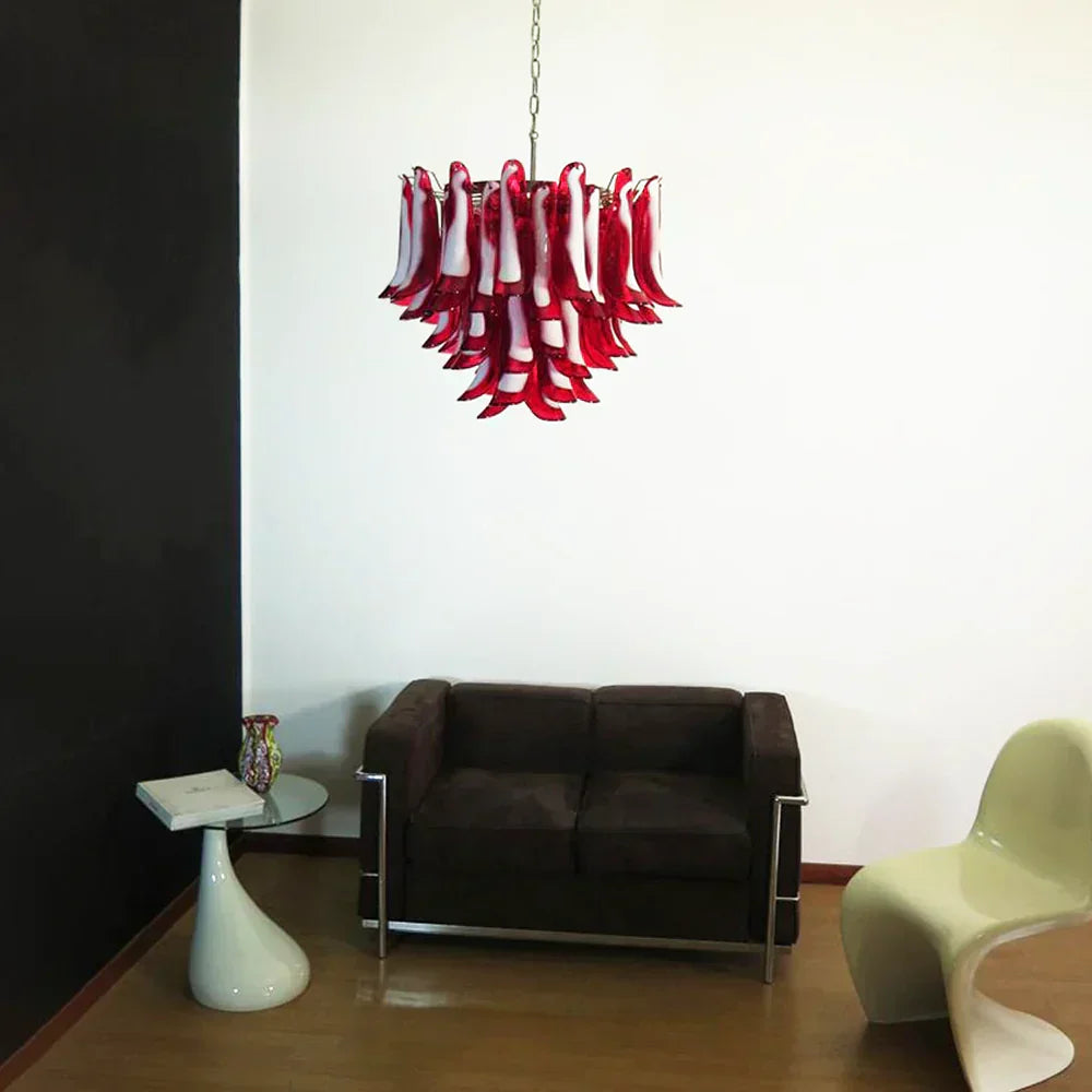 elegant-red-murano-glass-petal-chandelier-mid-century-modern-pendant-lighting