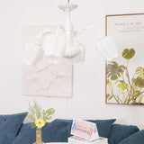 Elegant Rococo Style Floral Glass Chandelier Vintage Ceiling Pendant Light Fixture