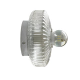 Elegant Round Glass Lid Wall Sconce Chromed Metal Medieval Modern Lamp for Hallway and Mirror