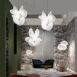 Elegant Scalloped Fabric Pendant Light Modern Indoor Hanging Fixture for Home