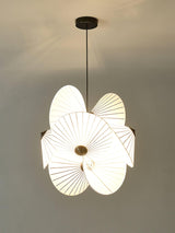 Elegant Scalloped Fabric Pendant Light Modern Indoor Hanging Fixture for Home