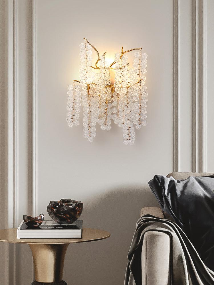 Elegant Shiro Noda Crystal Wall Lamp Organic Branch Sconce for Contemporary Homes