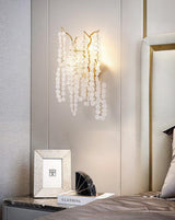 Elegant Shiro Noda Crystal Wall Lamp Organic Branch Sconce for Contemporary Homes