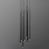 Elegant Slender Cone Multi Light Chandelier Modern Black LED Pendant Lamp