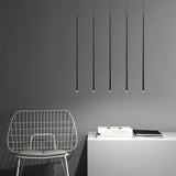 Elegant Slender Cone Multi Light Chandelier Modern Black LED Pendant Lamp