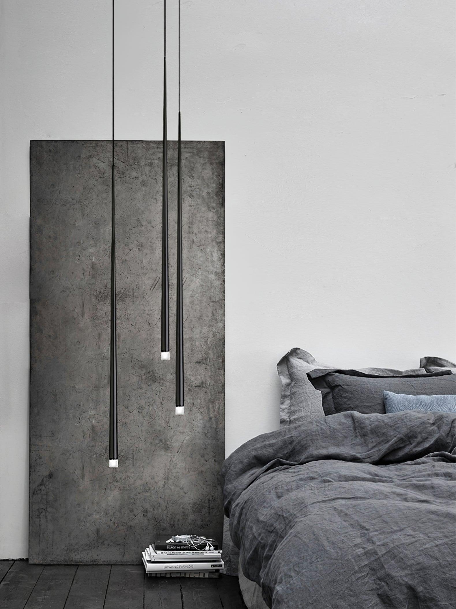 Elegant Slender Cone Multi Light Chandelier Modern Black LED Pendant Lamp