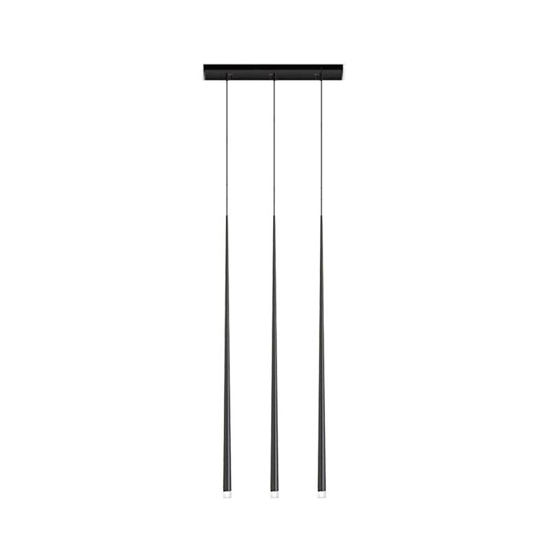 Elegant Slender Cone Multi Light Chandelier Modern Black LED Pendant Lamp