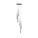 Elegant Slender Cone Multi Light Chandelier Modern Black LED Pendant Lamp