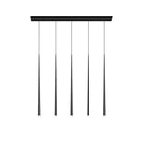 Elegant Slender Cone Multi Light Chandelier Modern Black LED Pendant Lamp