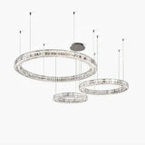 Elegant Spiridon Crystal Ring Chandelier Modern LED Ceiling Pendant Light for Luxury Interiors