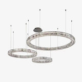 Elegant Spiridon Crystal Ring Chandelier Modern LED Ceiling Pendant Light for Luxury Interiors