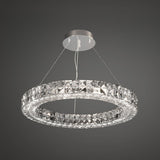 Elegant Spiridon Crystal Ring Chandelier Modern LED Ceiling Pendant Light for Luxury Interiors