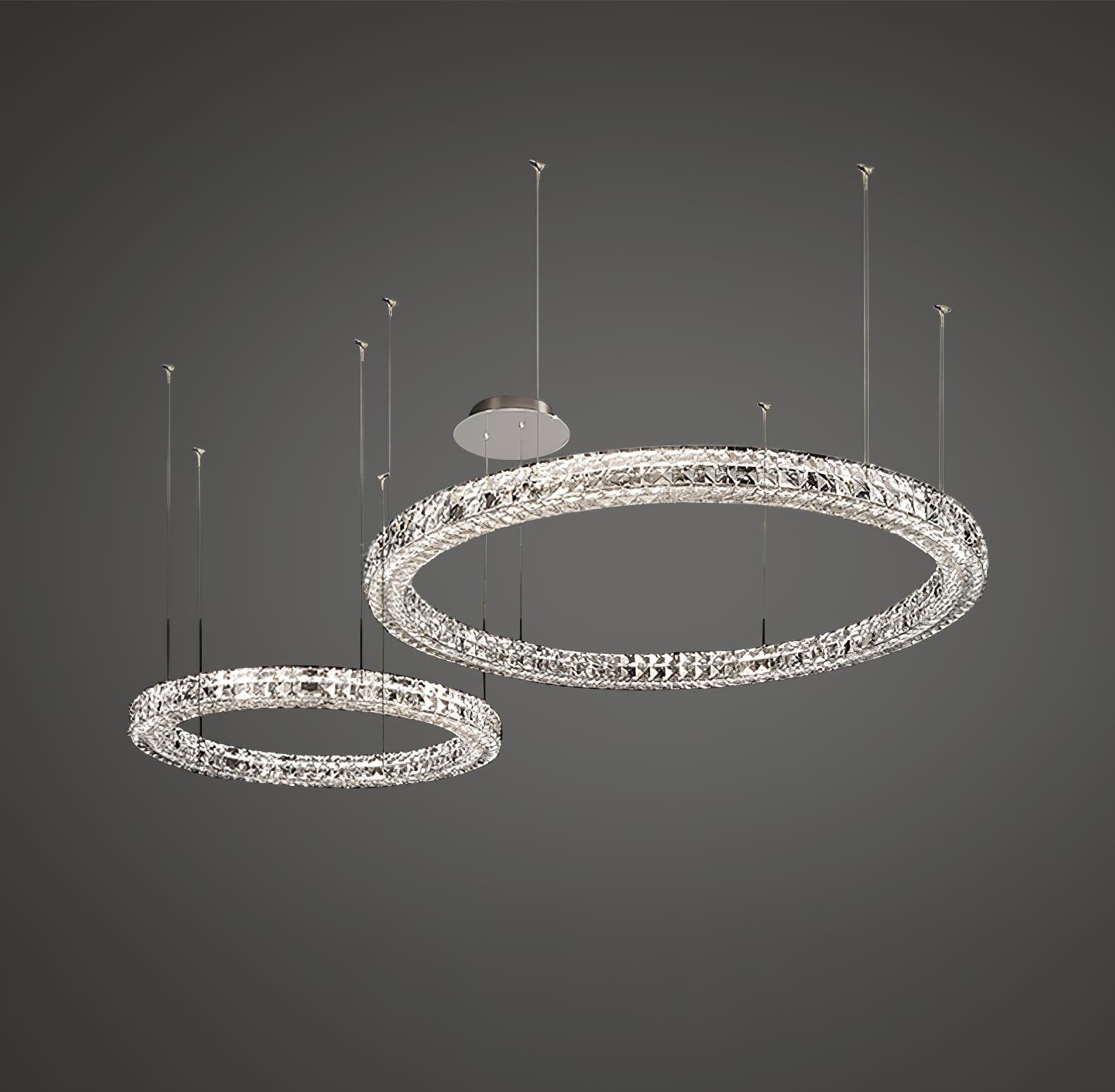 Elegant Spiridon Crystal Ring Chandelier Modern LED Ceiling Pendant Light for Luxury Interiors